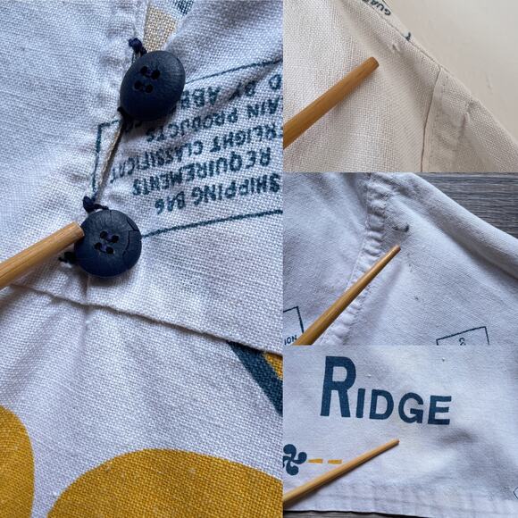 Vtg 50's Flour Feed Sack Tunic Top Soft Cotton Sz S Handmade Rare Boho Hippie - Picture 7 of 8